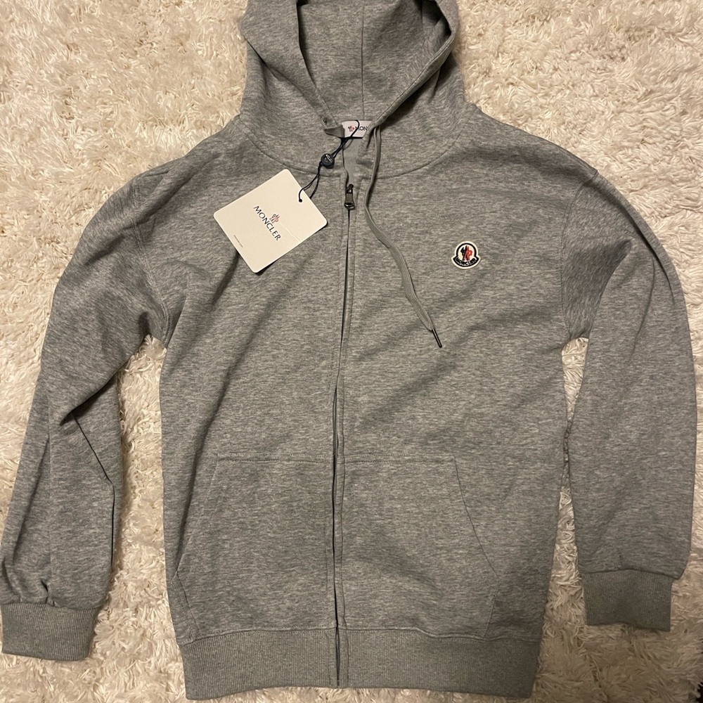 Moncler Men's Zip-Up Hoodie in Gray